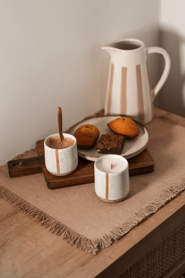 Pack 2 bougies artisanales "Boissons chaudes" Mimpito Studio x Keira Ceramic