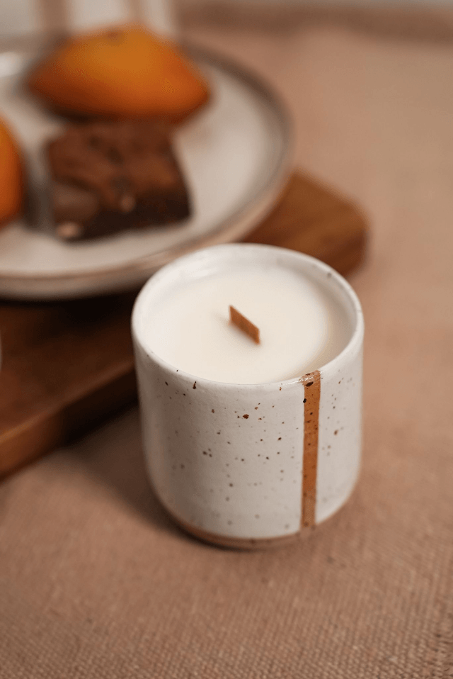 Pack 2 bougies artisanales "Boissons chaudes" Mimpito Studio x Keira Ceramic