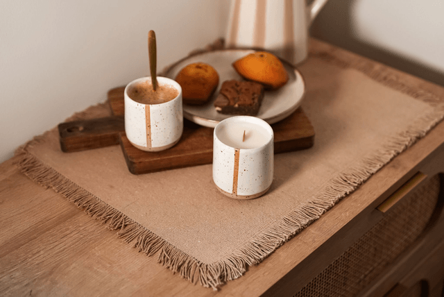 Bougie artisanale "Boissons chaudes" Mimpito Studio x Keira Ceramic